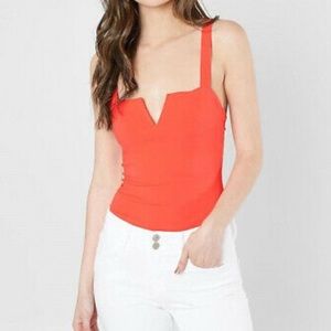 Small Pippa V-Wire Bodysuit in a Beautiful Coral